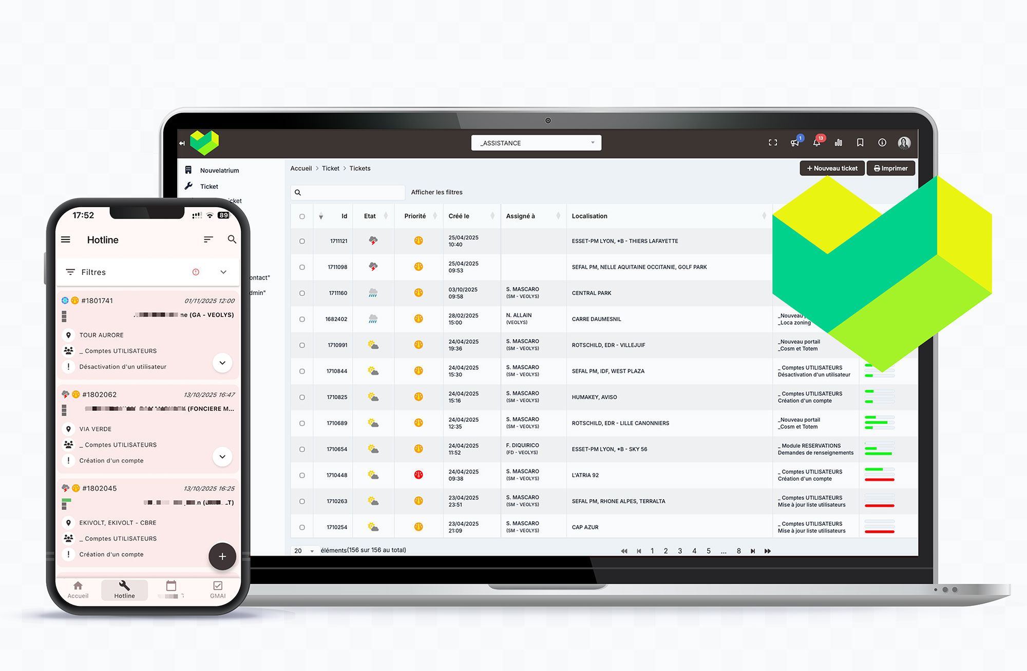 Copie d'écran du logiciel Nouvel Atrium